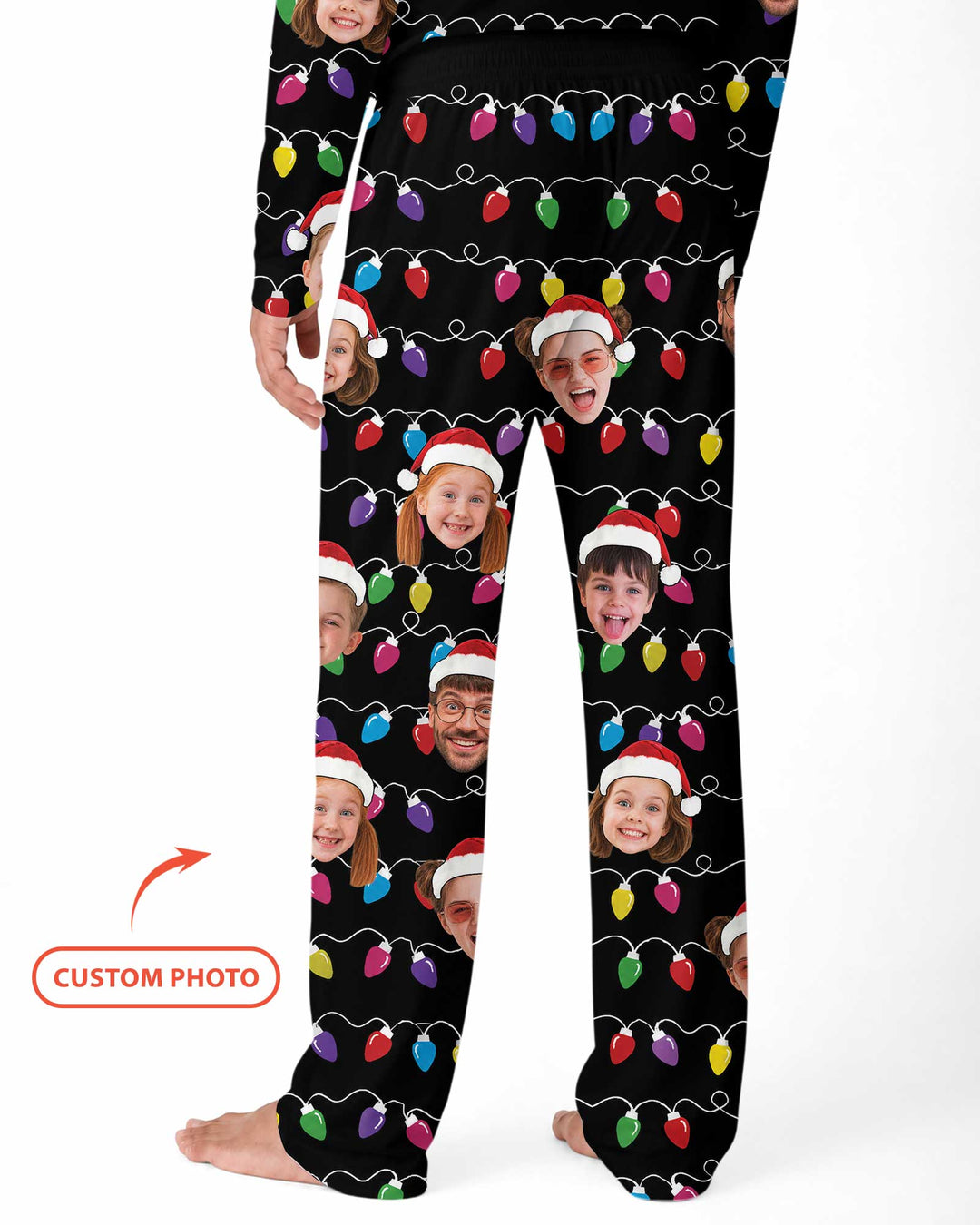 Custom Face Christmas Family Silly Xmas Leds Bamboo Men's Pajama Set