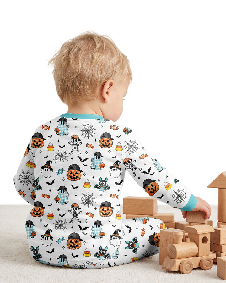 Custom Name When I Wake Up It'll Be Halloween! Bamboo Two Piece Long Sleeve Pajama Set
