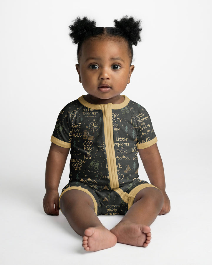 Little Explorer God Leads The Way Bamboo Shorty Zippy