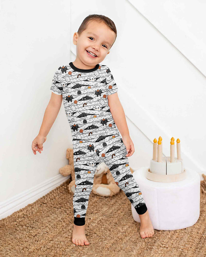 Little Mummy Crew Bamboo Two Piece Short Sleeve Pajama Set