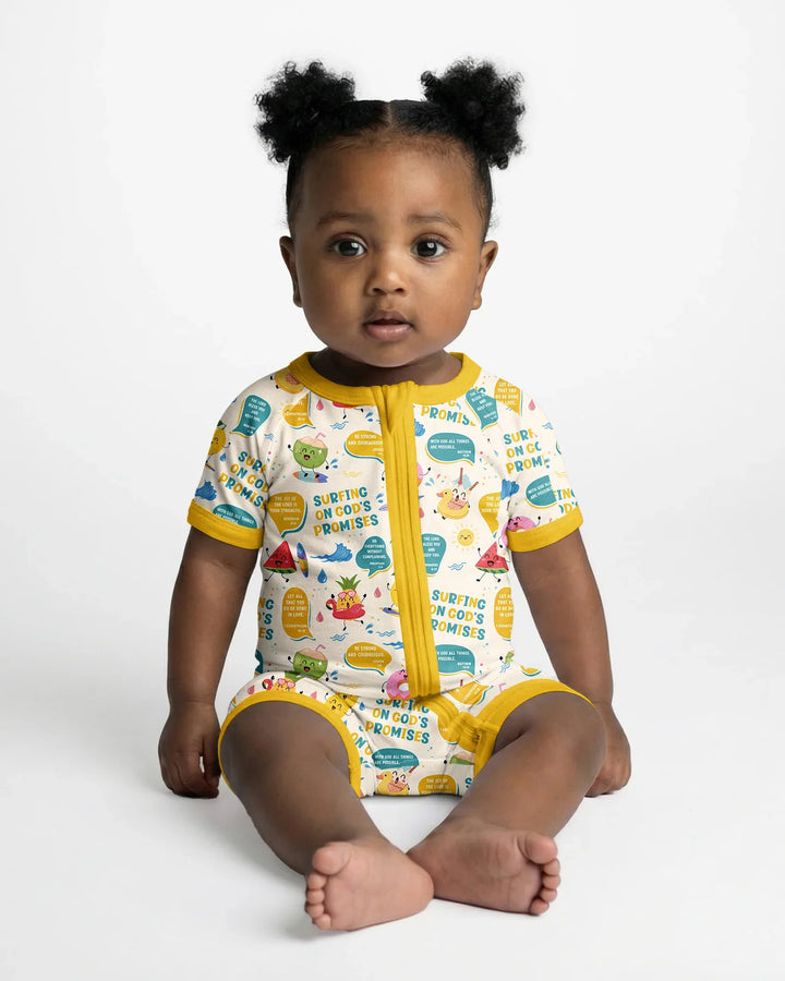 Summer Fruits Surfing On God's Promises Bamboo Shorty Zippy