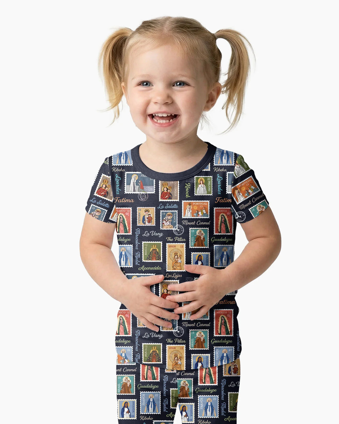 Our Lady, Around the World Bamboo Two Piece Short Sleeve Pajama Set