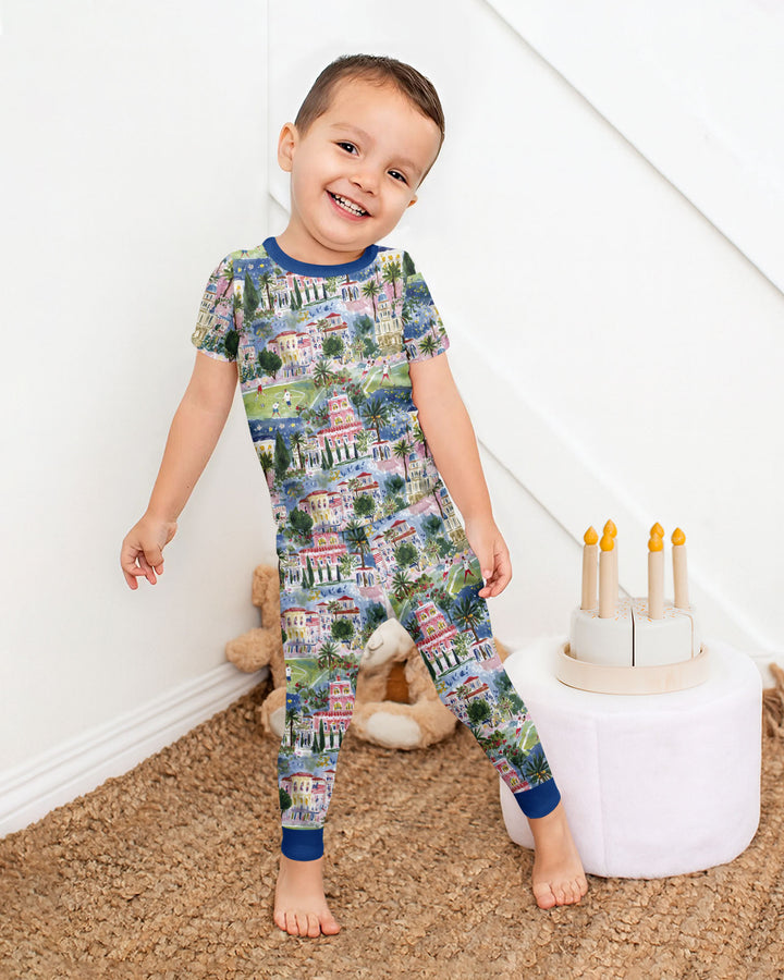 Zweiteiliges, kurzärmliges Pyjama-Set mit Marienkäfern