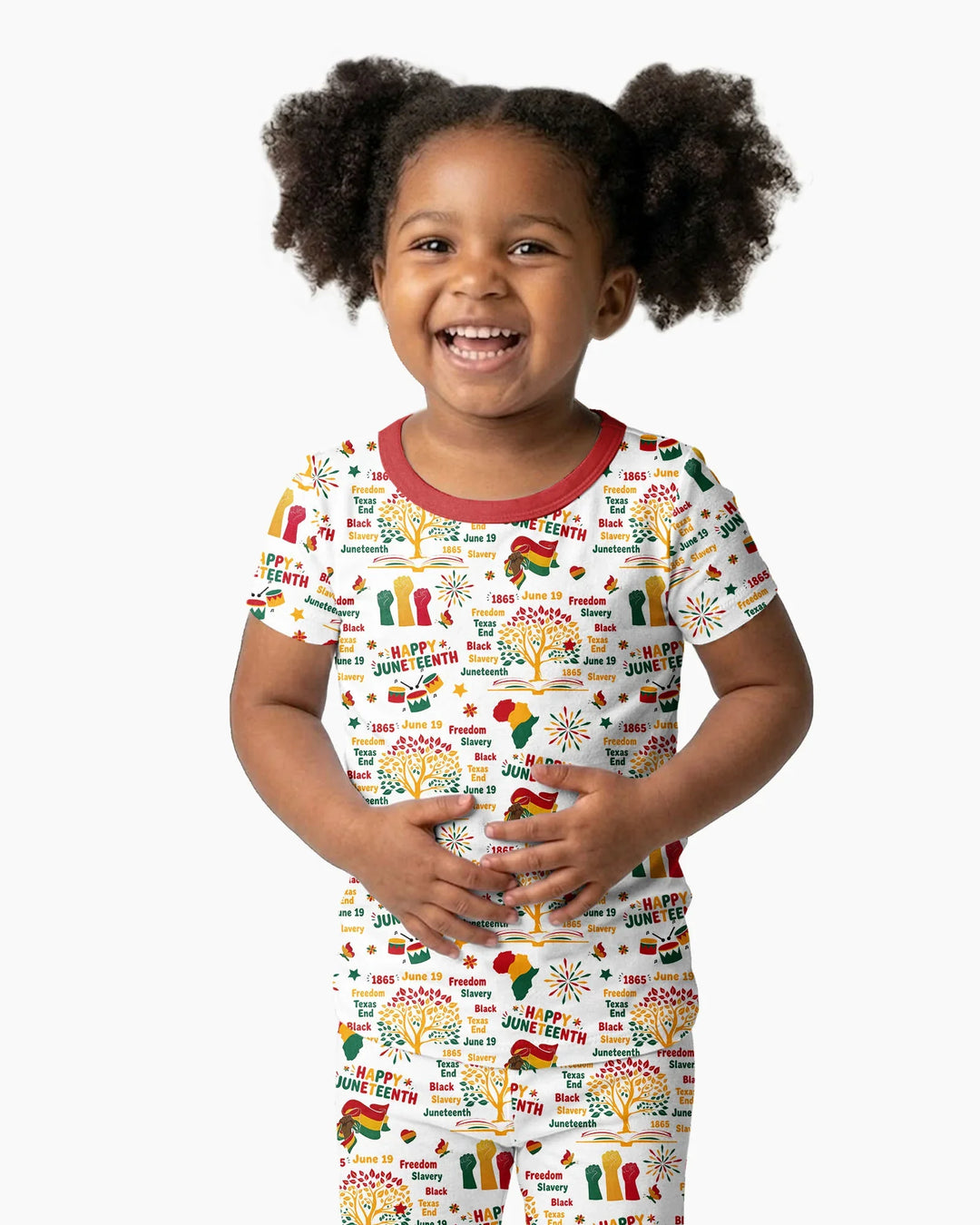 Happy Juneteenth Bamboo Two Piece Short Sleeve Pajama Set
