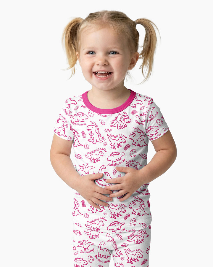 Conjunto de pijama de dos piezas de manga corta de bambú