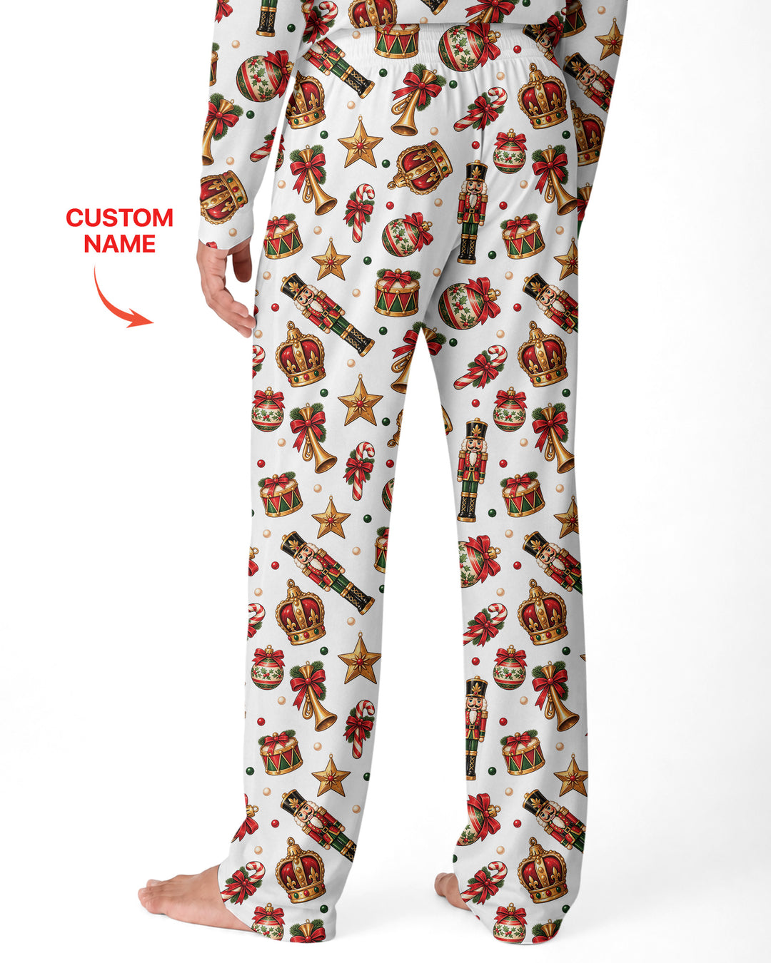 Custom Name Nutcracker The Bow Bamboo Men's Pajama Set