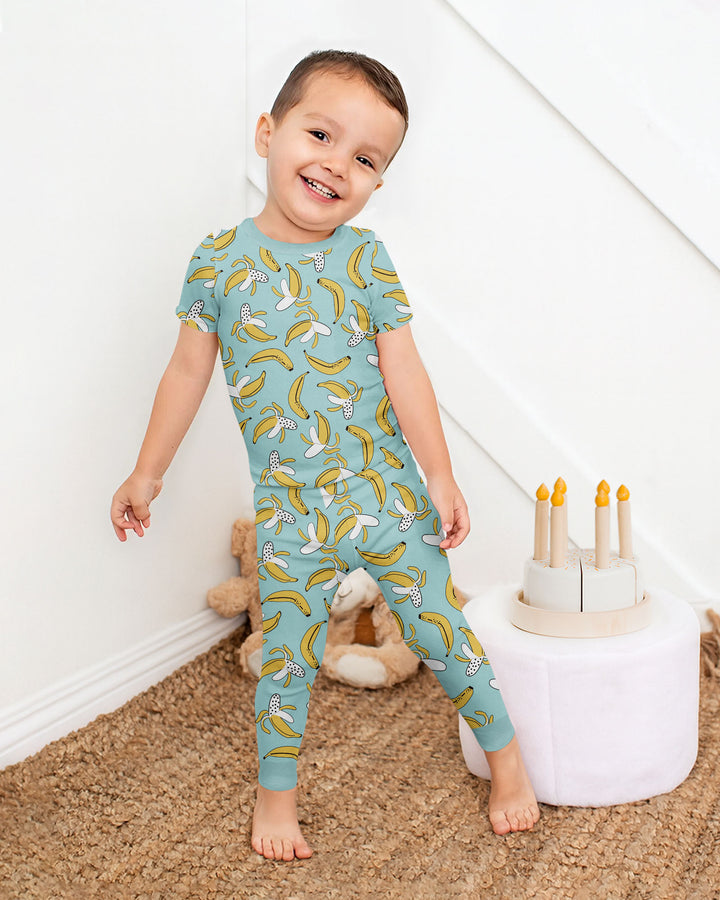 Bananas Bamboo Two Piece Short Sleeve Pajama Set