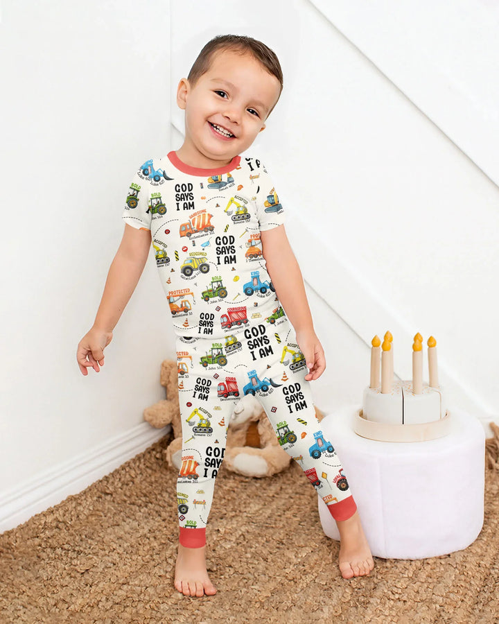 Zweiteiliges, kurzärmliges Pyjama-Set mit Marienkäfern