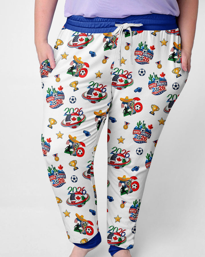 World Soccer North America 2026 Family Matching Bamboo Women Pajama Set
