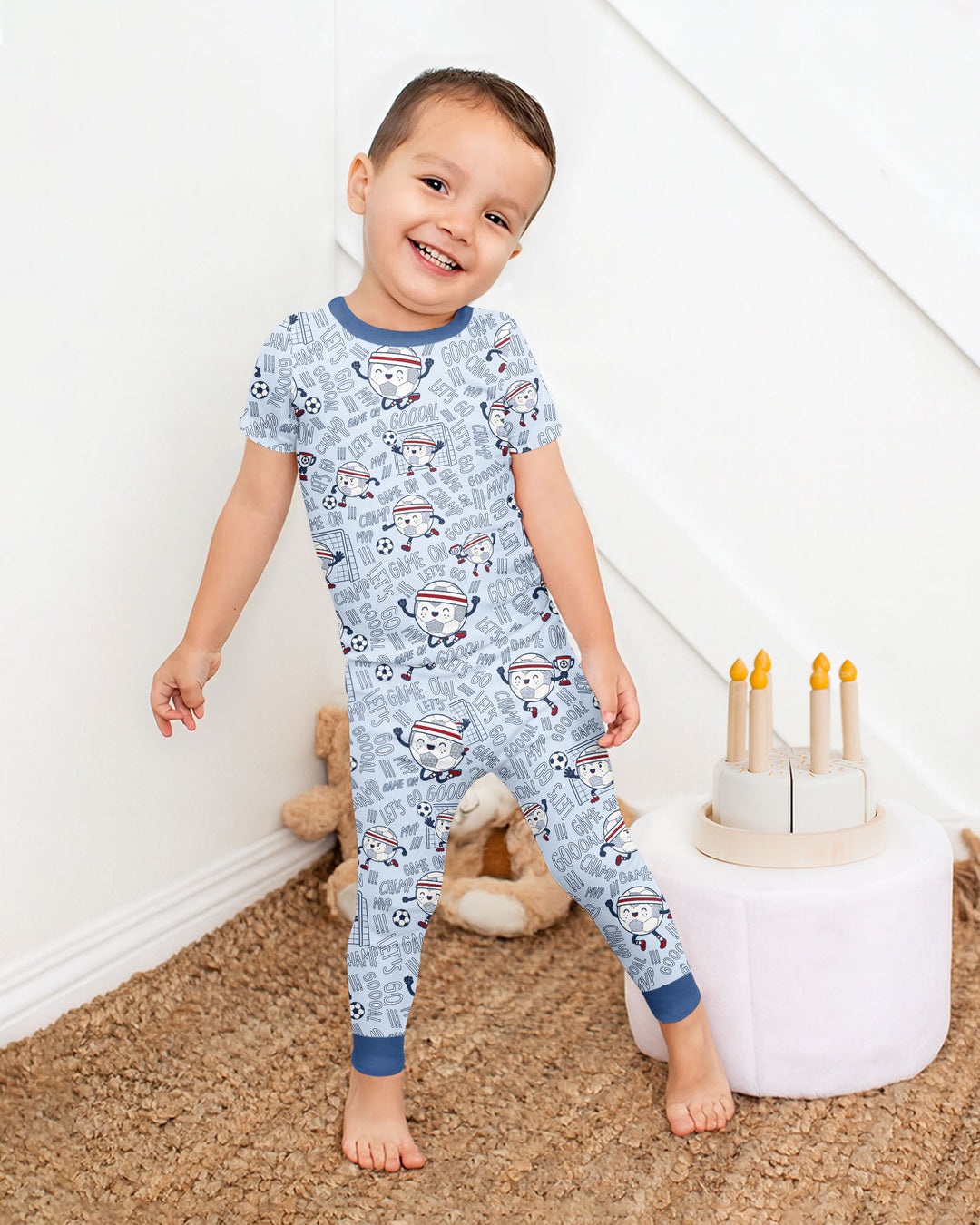 Zweiteiliges, kurzärmliges Pyjama-Set mit Marienkäfern