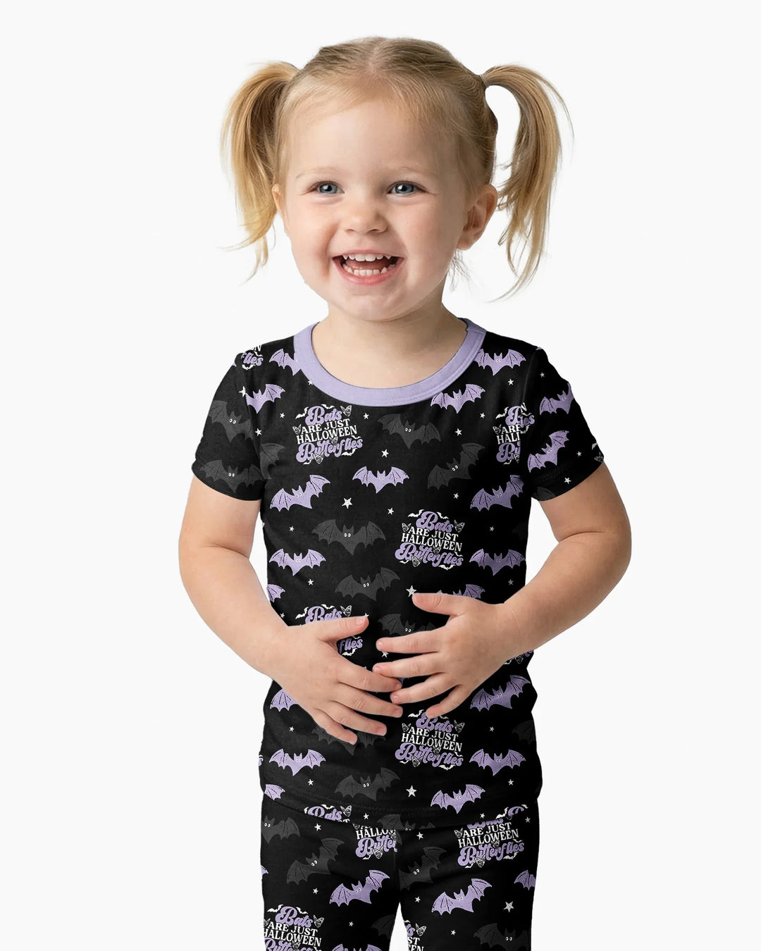 Halloween Butterflies Bamboo Two Piece Short Sleeve Pajama Set