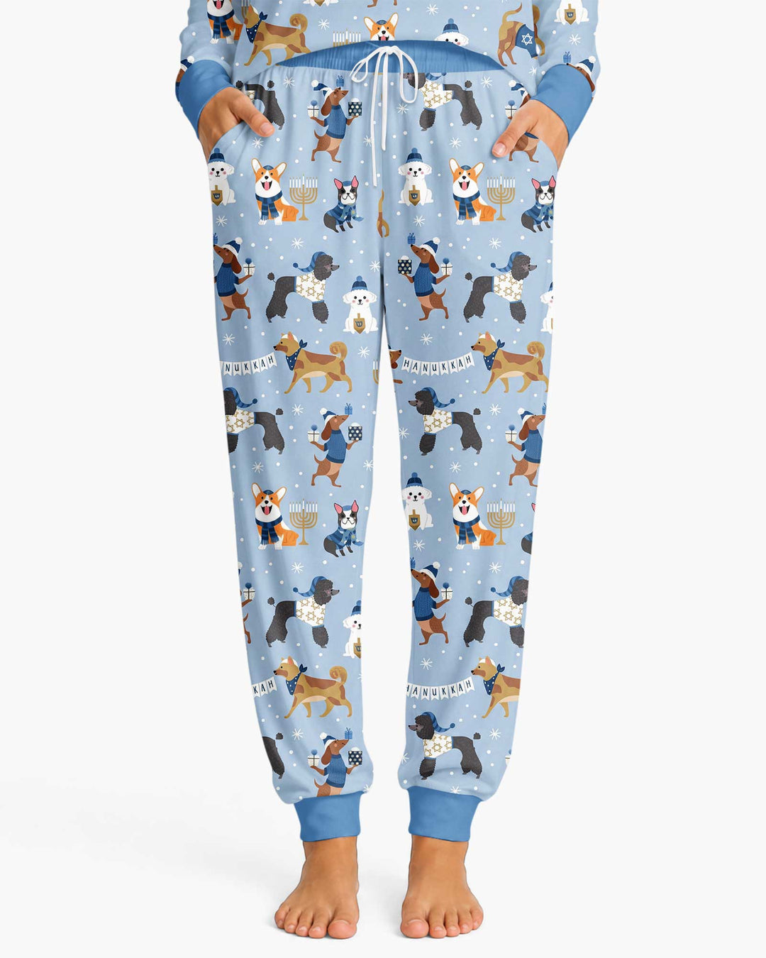 Hanukkah Dogs Bamboo Women Pajama Set