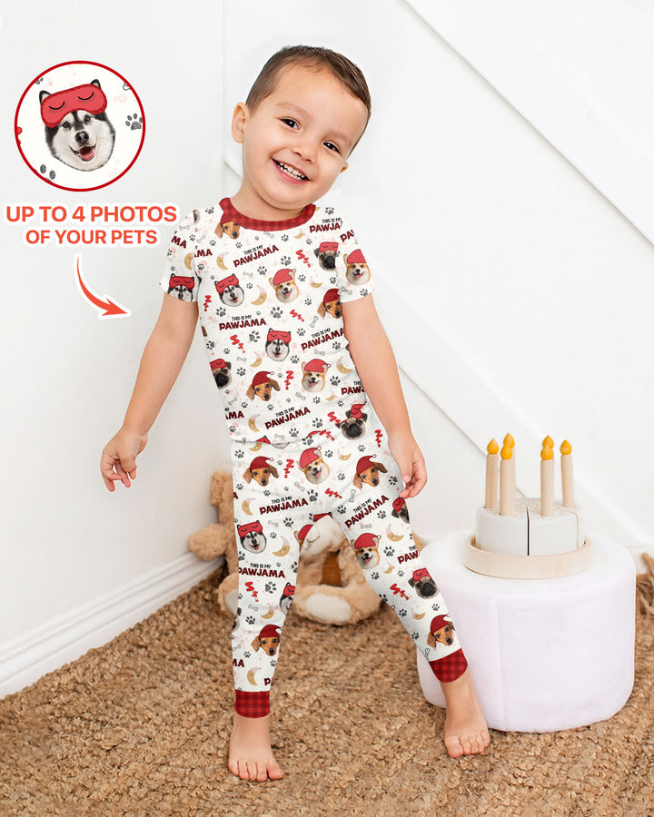 Custom Pet Photo This Is My Pawjama Bamboo Two Piece Short Sleeve Pajama Set
