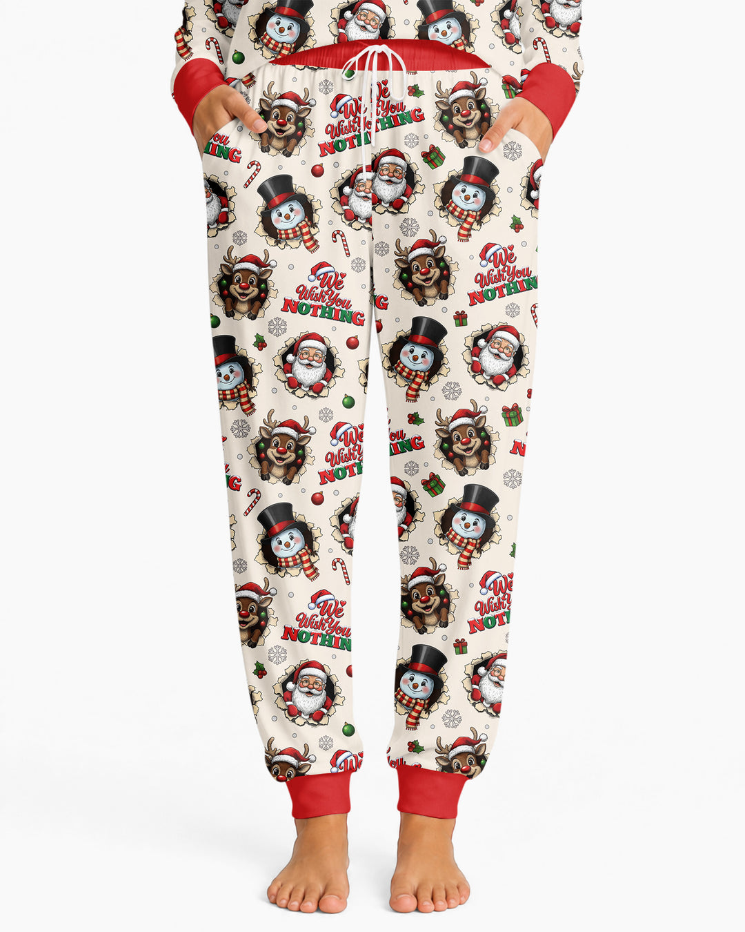 Funny Butt Christmas Squad Bamboo Women Pajama Set