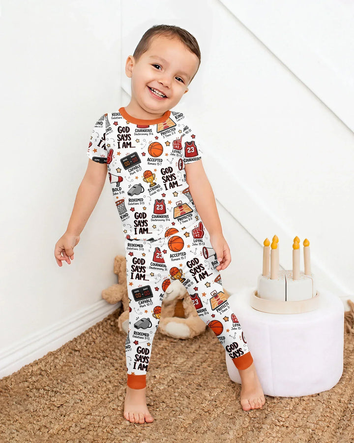 Zweiteiliges, kurzärmliges Pyjama-Set mit Marienkäfern