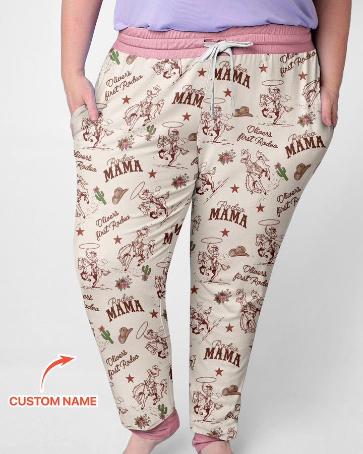 Custom Name First Rodeo Family Matching Bamboo Women Pajama Set