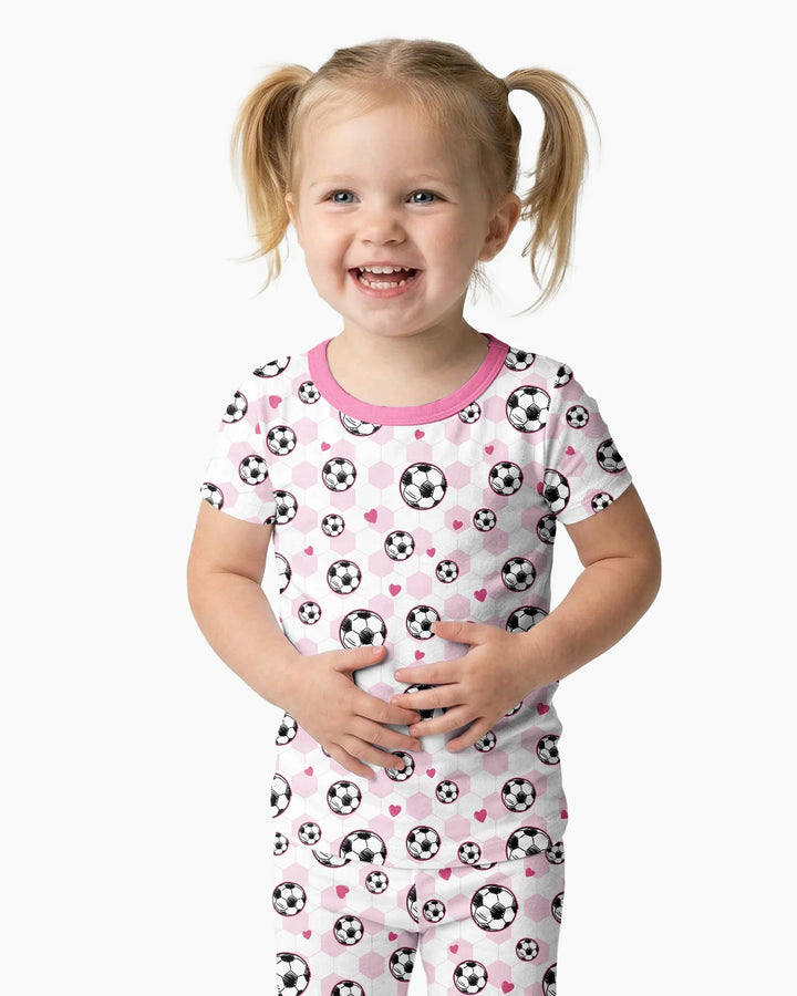 Goal Squad Family Matching Bamboo Two Piece Short Sleeve Pajama Set