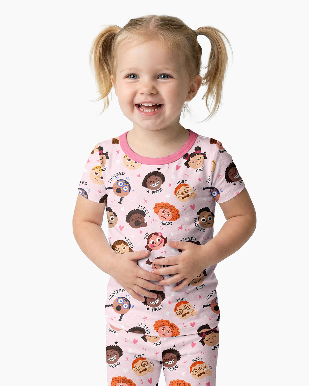 Zweiteiliges, kurzärmliges Pyjama-Set mit Marienkäfern