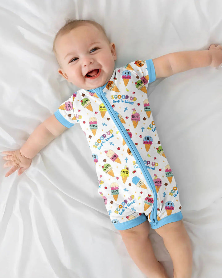 Pijama corto con cremallera de bambú a juego para toda la familia Mini Mystic