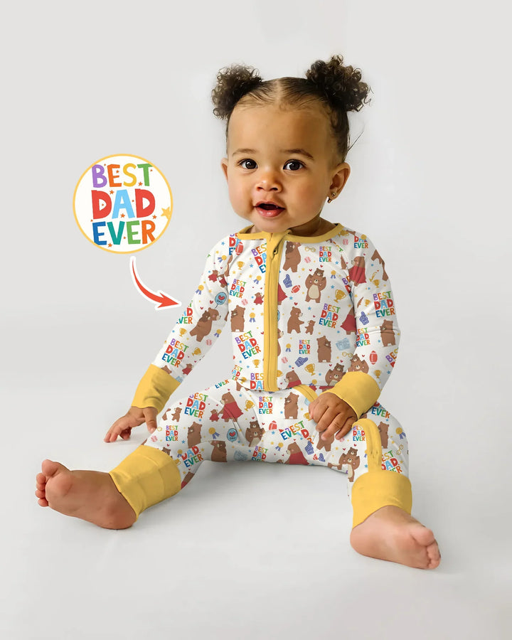 Best Daddy Bear Ever Family Matching Bamboo Convertible Zippy