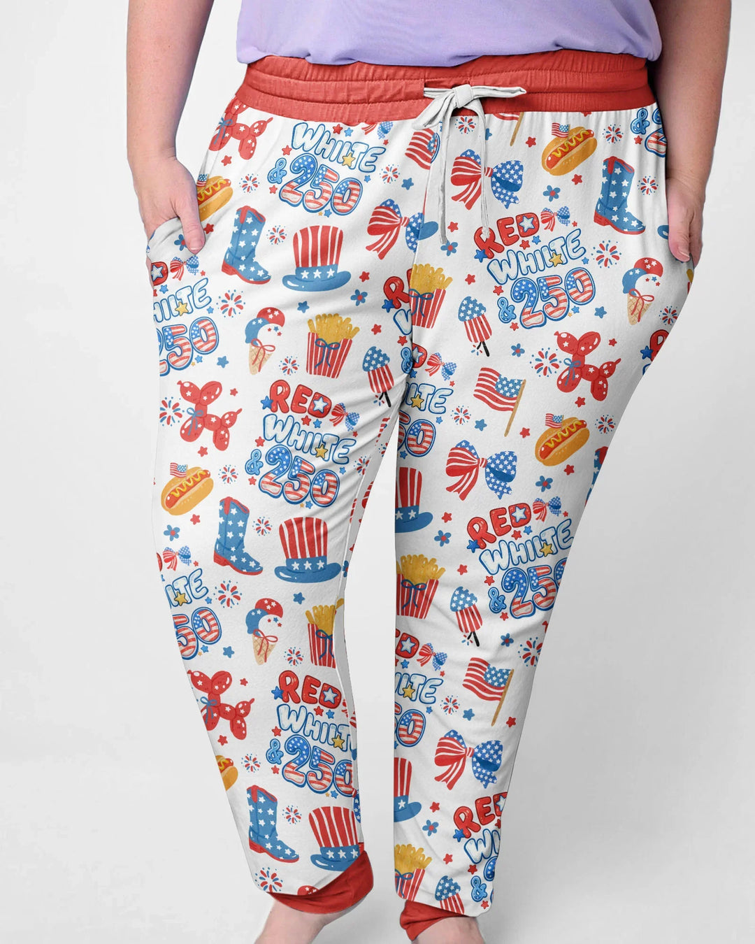 Red White & 250 Bamboo Women Pajama Set