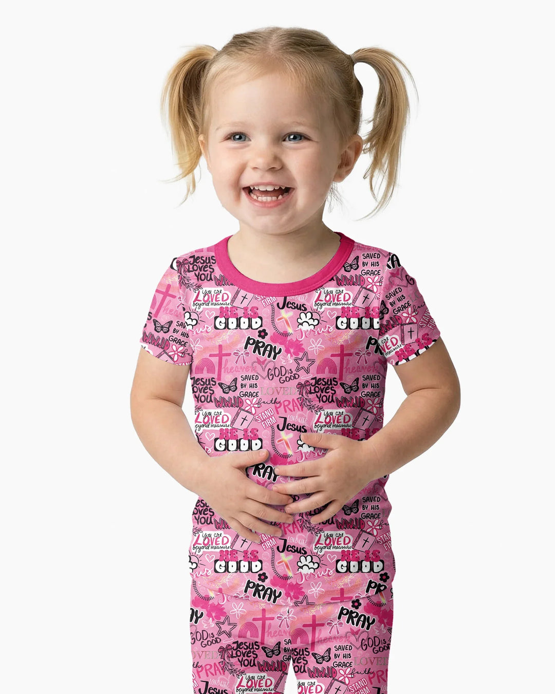 Conjunto de pijama de dos piezas de manga corta de bambú
