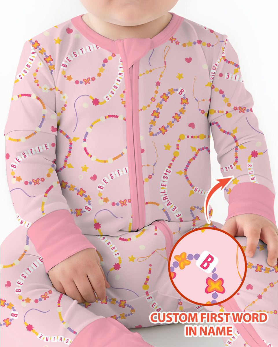 In My Friendship Bracelet Era Girls Matching Bamboo Convertible Zippy
