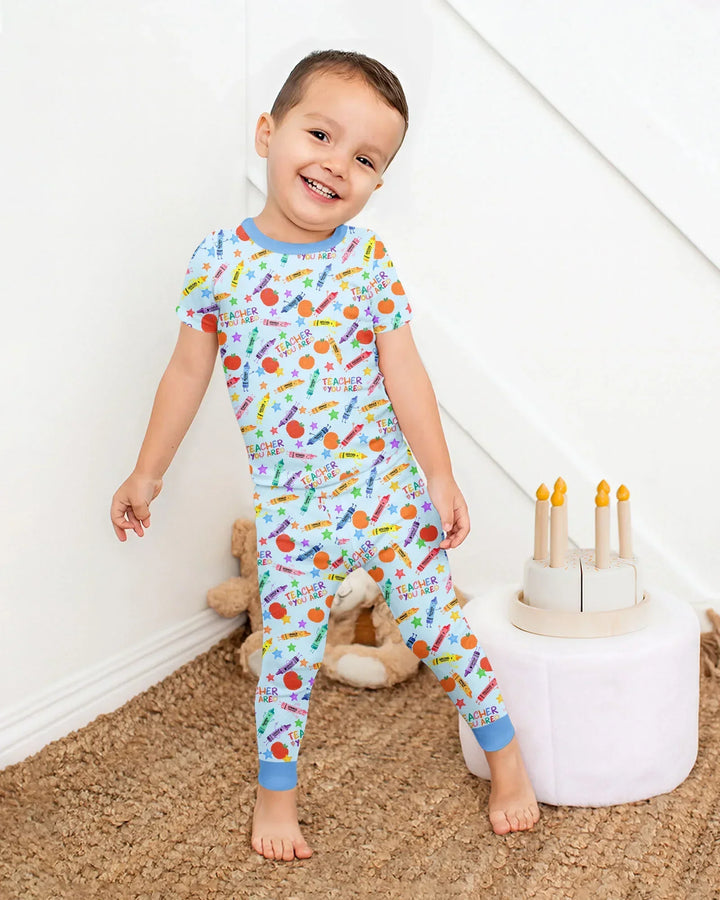 Teacher You Are Special Bamboo Two Piece Short Sleeve Pajama Set