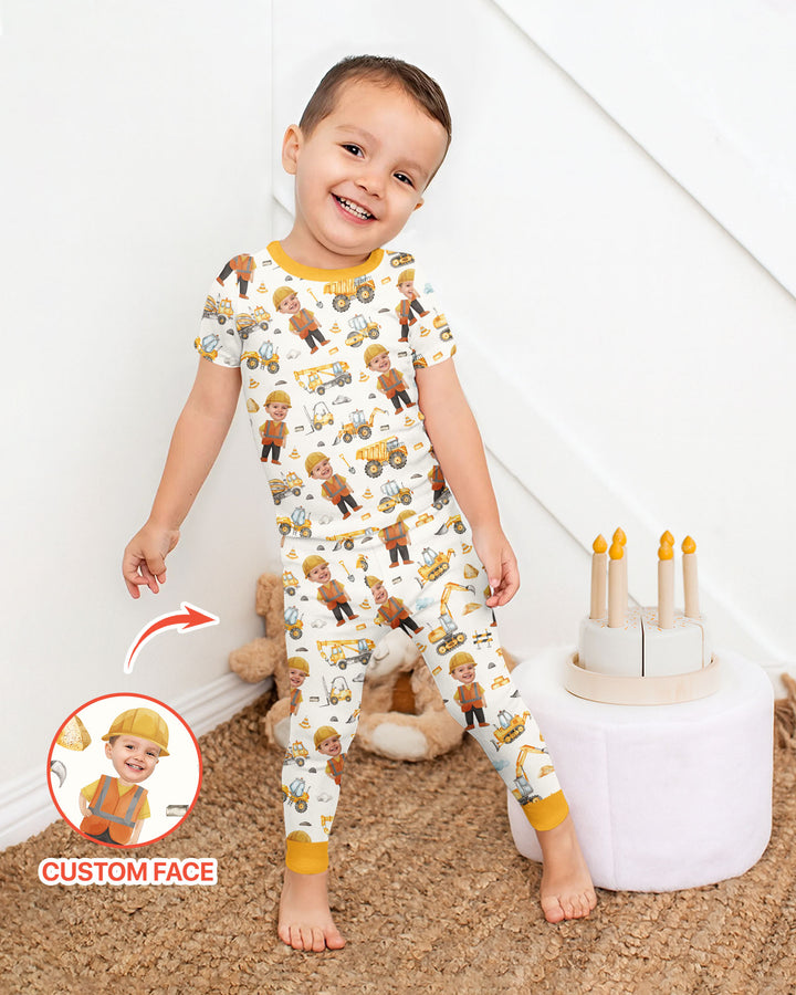 Zweiteiliges, kurzärmliges Pyjama-Set mit Marienkäfern