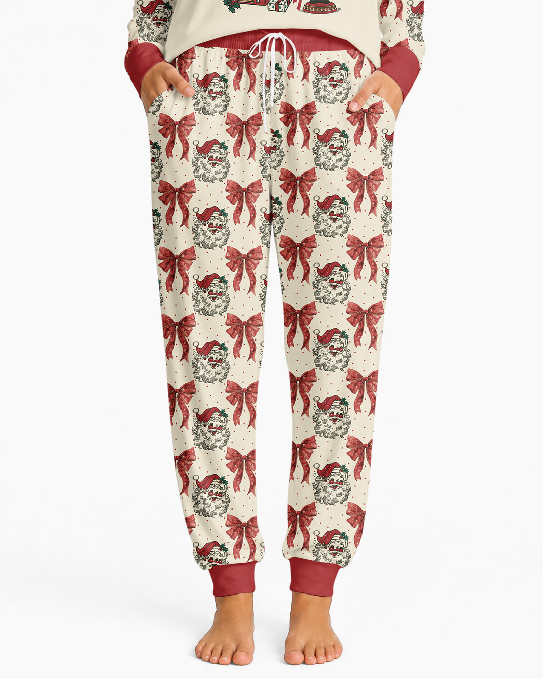 Retro Christmas Jingle Bell Rock Bamboo Women Pajama Set