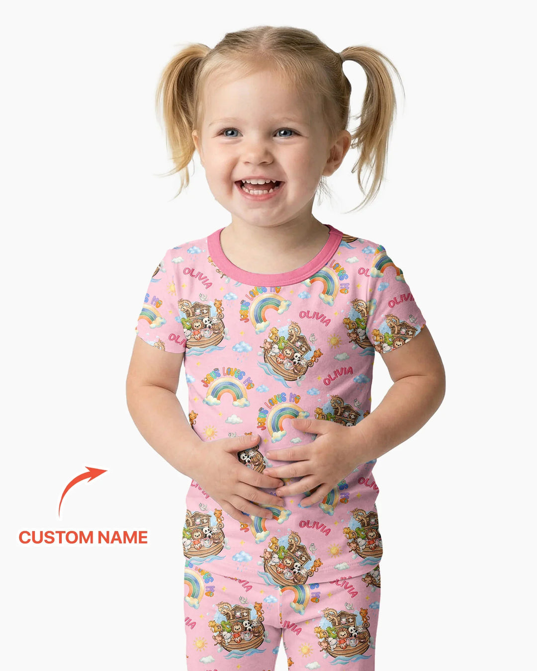 Conjunto de pijama de dos piezas de bambú de manga corta, plantilla personalizada
