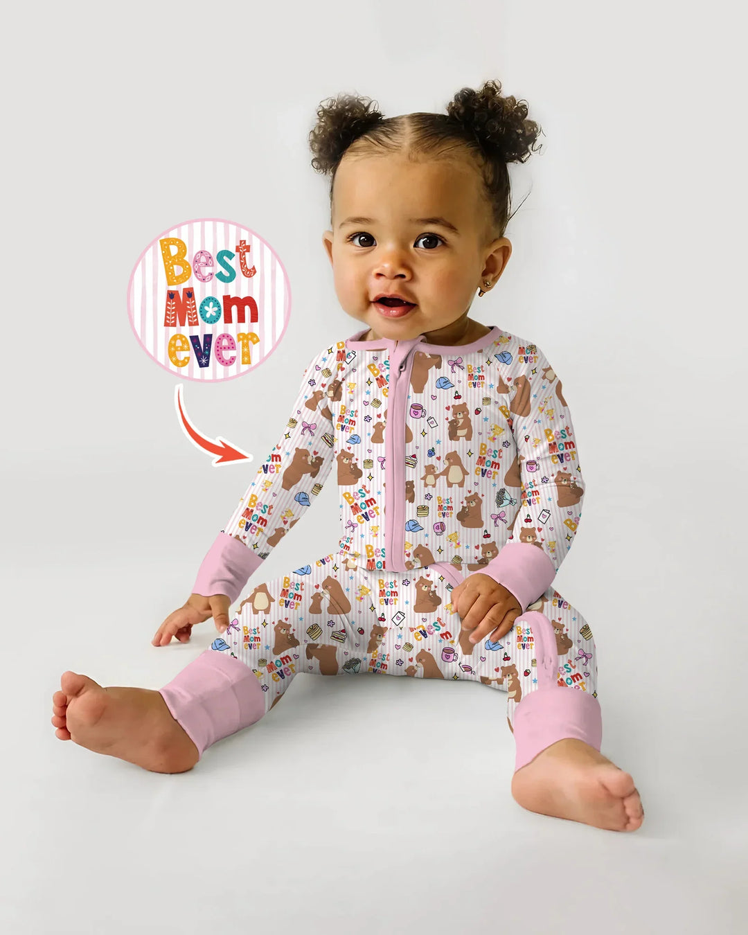 Best Mama Bear Ever Family Matching Bamboo Convertible Zippy