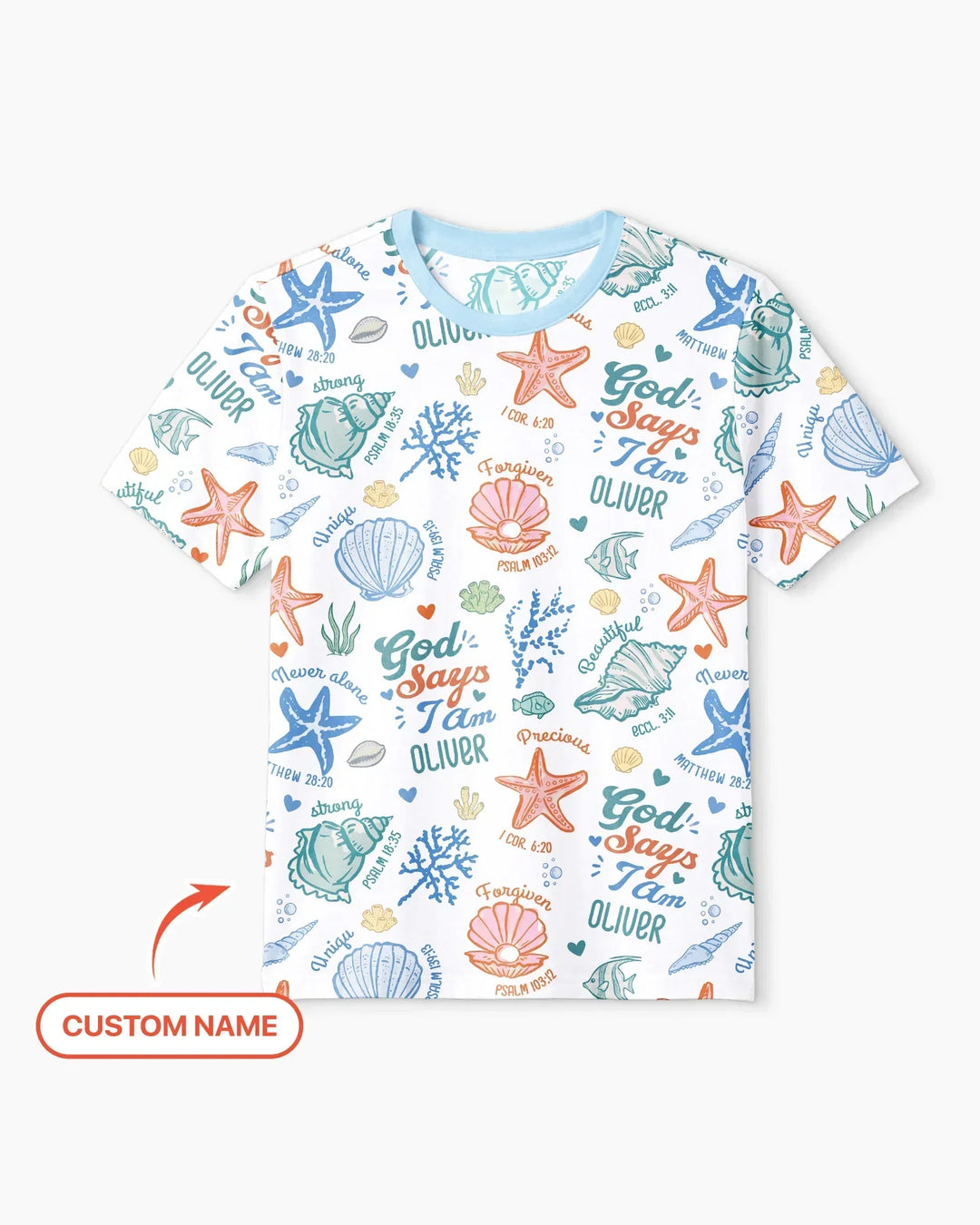 Coastal God Says I Am Custom Name Bamboo Men Short Sleeve Short Pajama Set