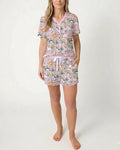 Kitten Garden Family Matching Bamboo Women Short Pajama Set