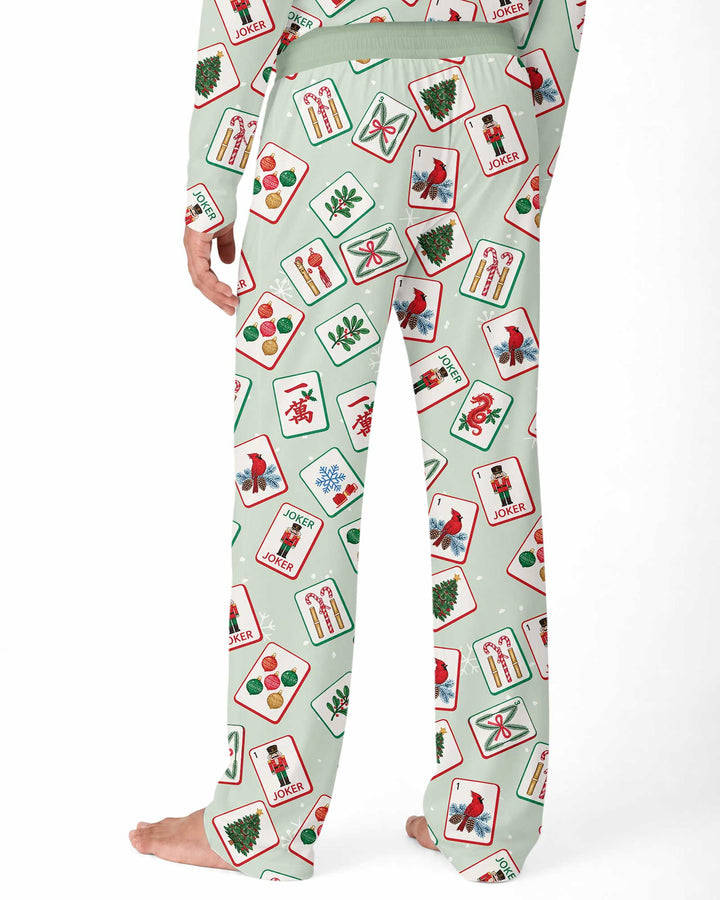 Christmas Mahjong  Bamboo Men's Pajama Set