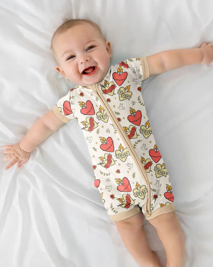 Three Sacred Hearts Bamboo Shorty Zippy