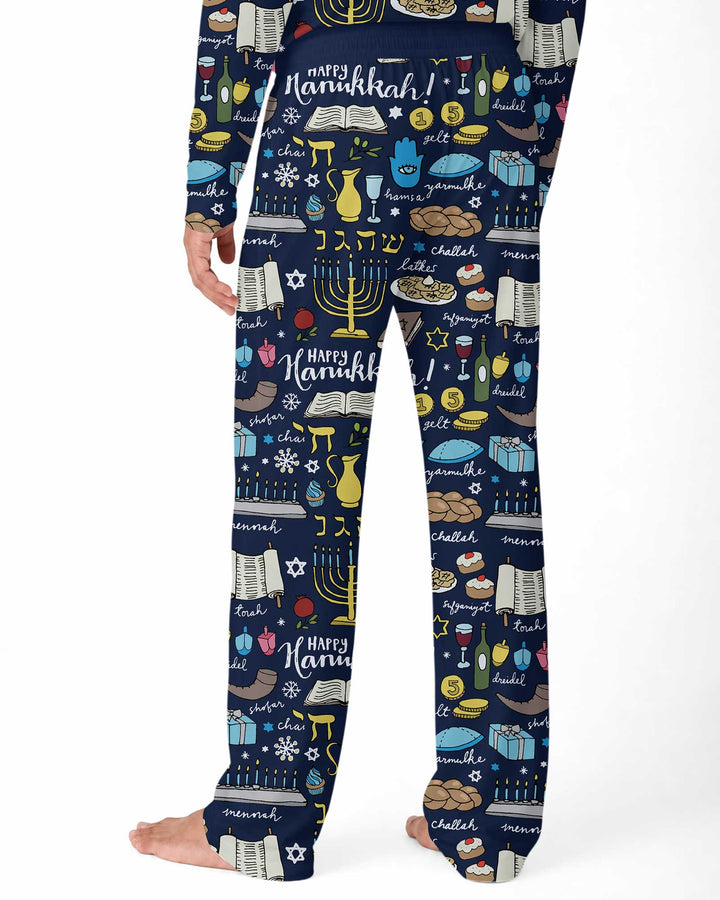 Happy Hanukkah 2026 Bamboo Men's Pajama Set