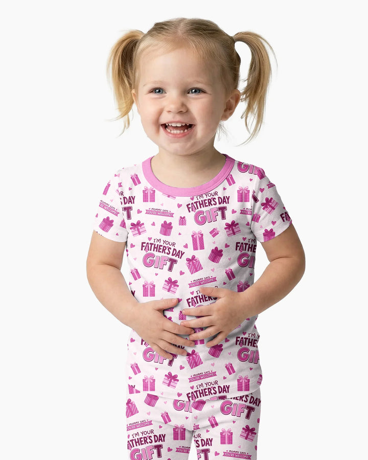 I'm Your Father's Day Gift Bamboo Two Piece Short Sleeve Pajama Set