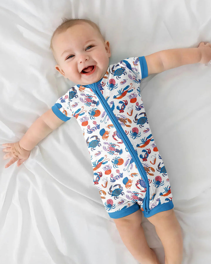 Crustacean Nation Family Matching Bamboo Shorty Zippy
