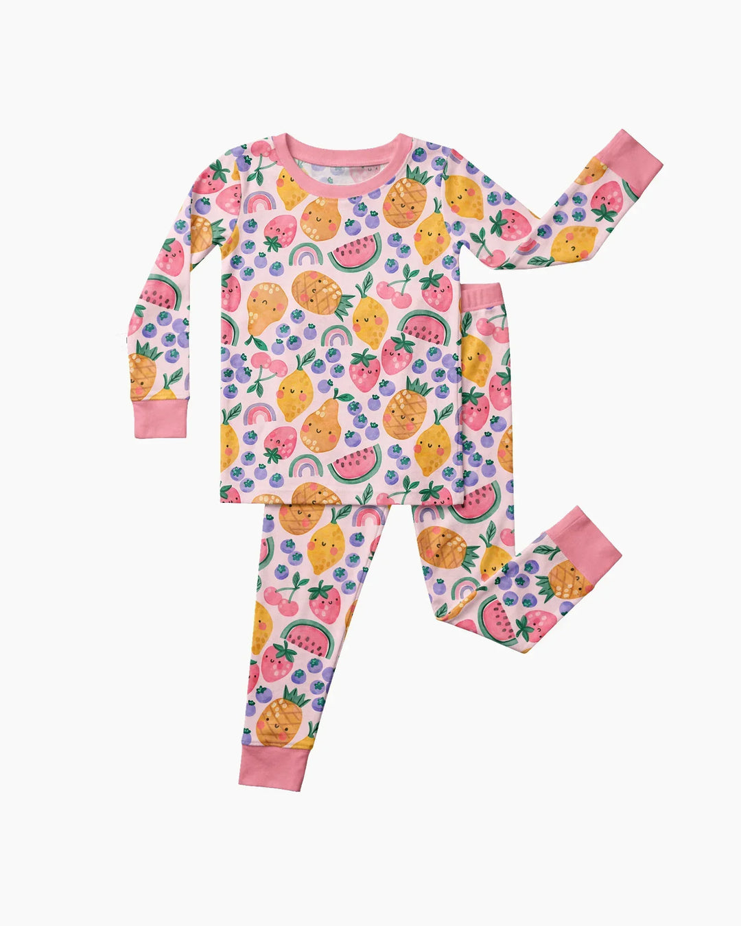 Conjunto de pijama de dos piezas de bambú de manga larga