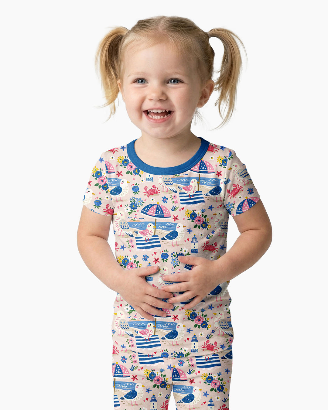 A Day At The Shore Bamboo Two Piece Short Sleeve Pajama Set