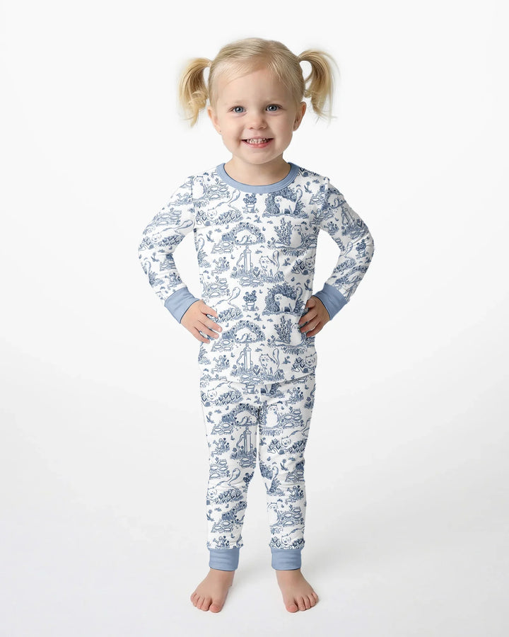 Conjunto de pijama de dos piezas de bambú de manga larga
