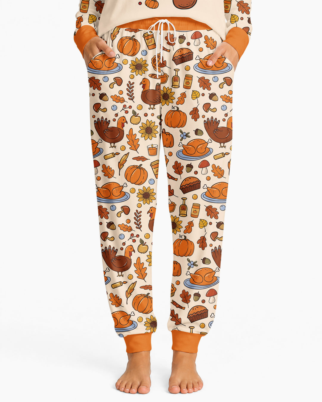 Funny Turkey on Thanksgiving Bamboo Women Pajama Set