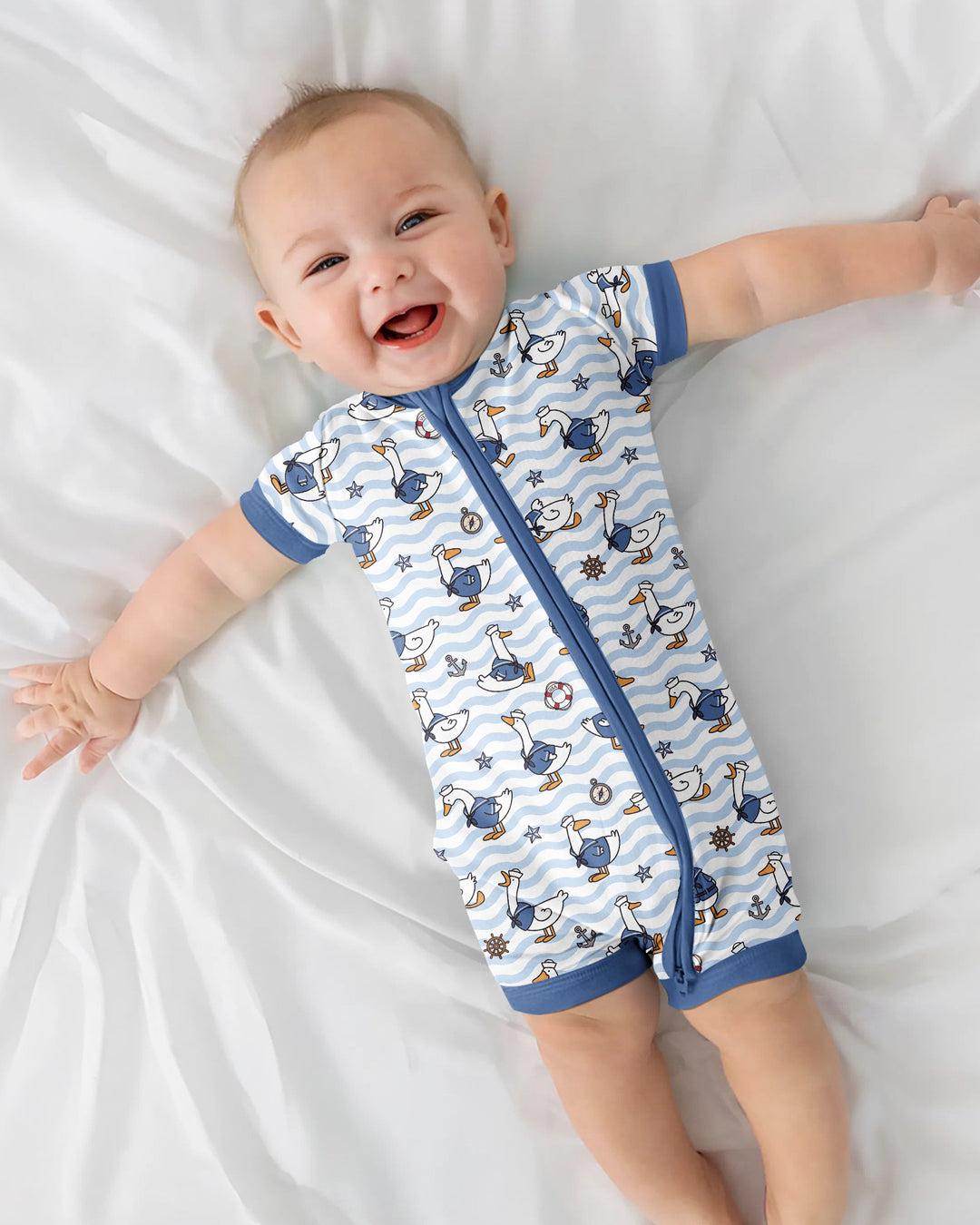 Silly Goose Sailor Bamboo Shorty Zippy