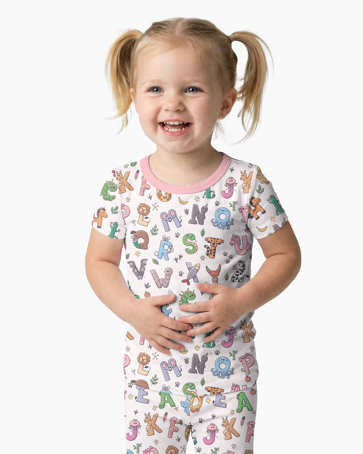 Zweiteiliges, kurzärmliges Pyjama-Set mit Marienkäfern