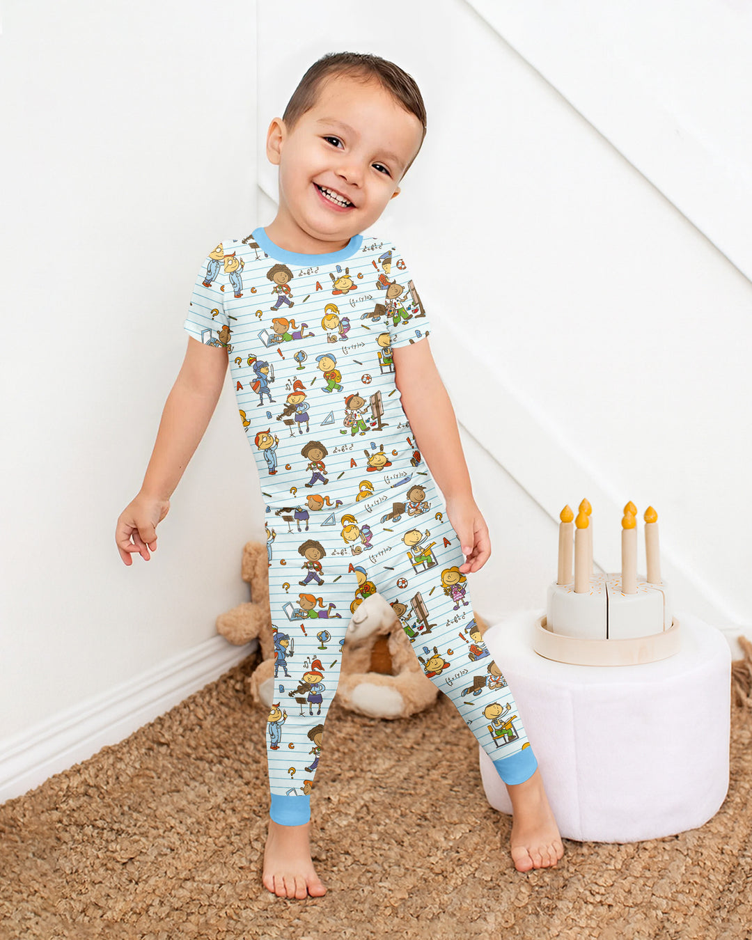 Zweiteiliges, kurzärmliges Pyjama-Set mit Marienkäfern