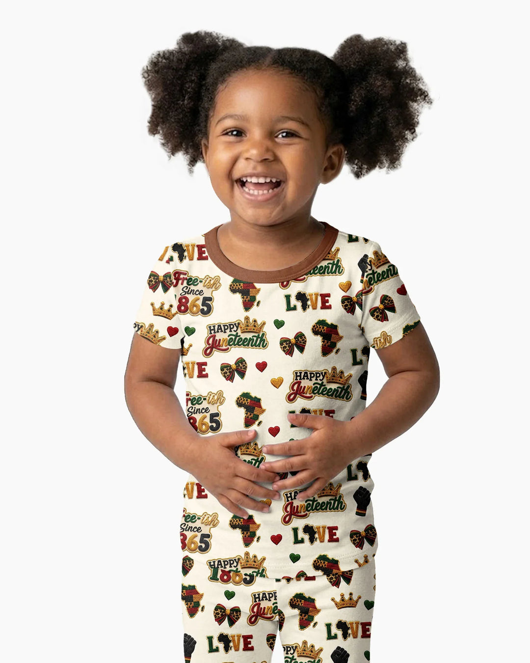 Conjunto de pijama de dos piezas de manga corta de bambú
