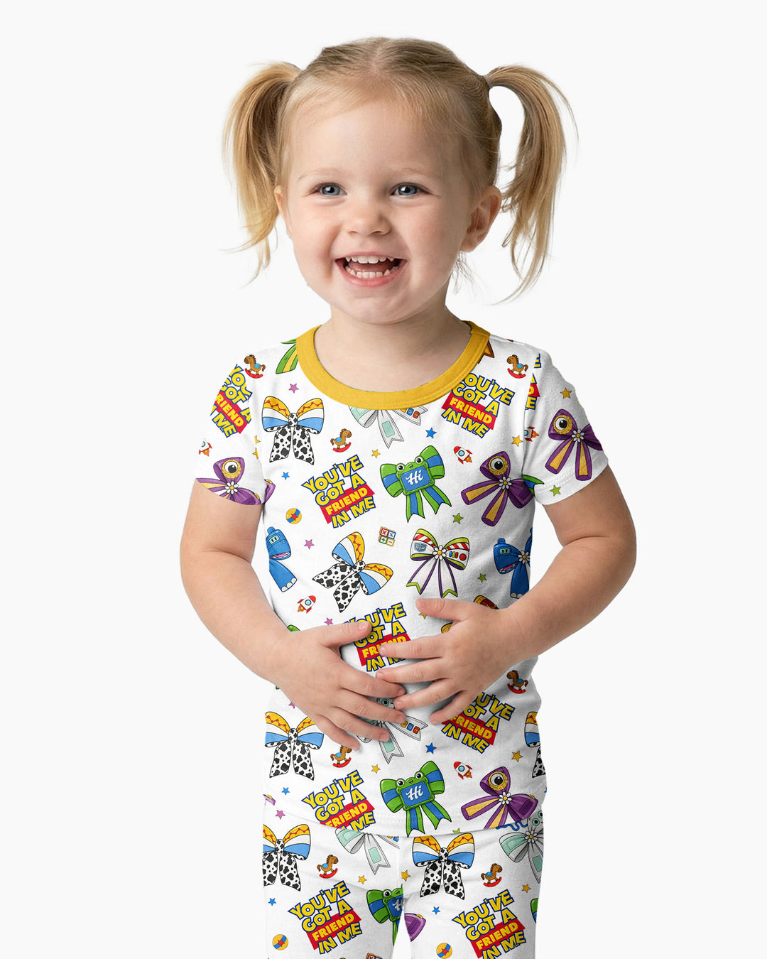 Zweiteiliges, kurzärmliges Pyjama-Set mit Marienkäfern