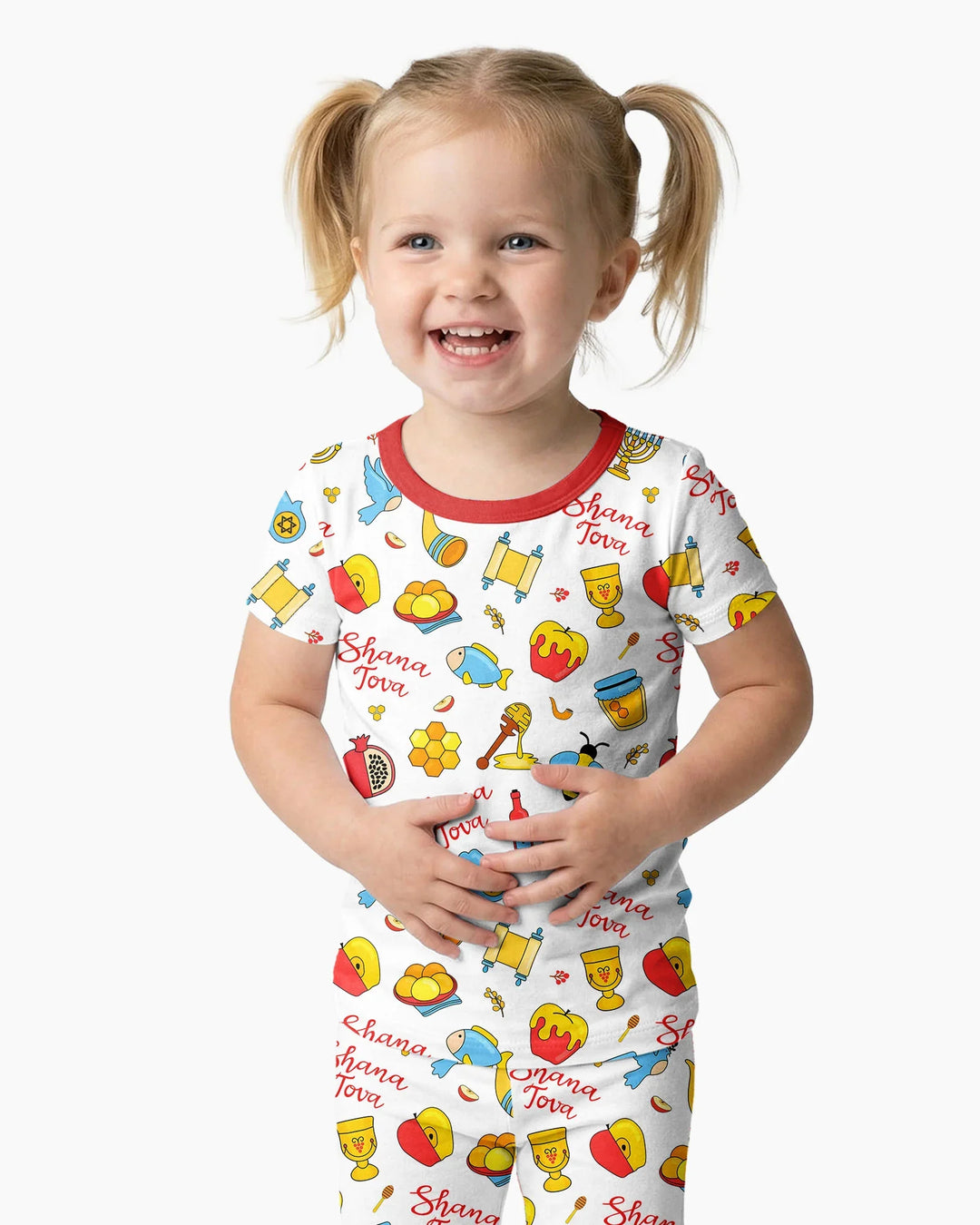 Zweiteiliges, kurzärmliges Pyjama-Set mit Marienkäfern