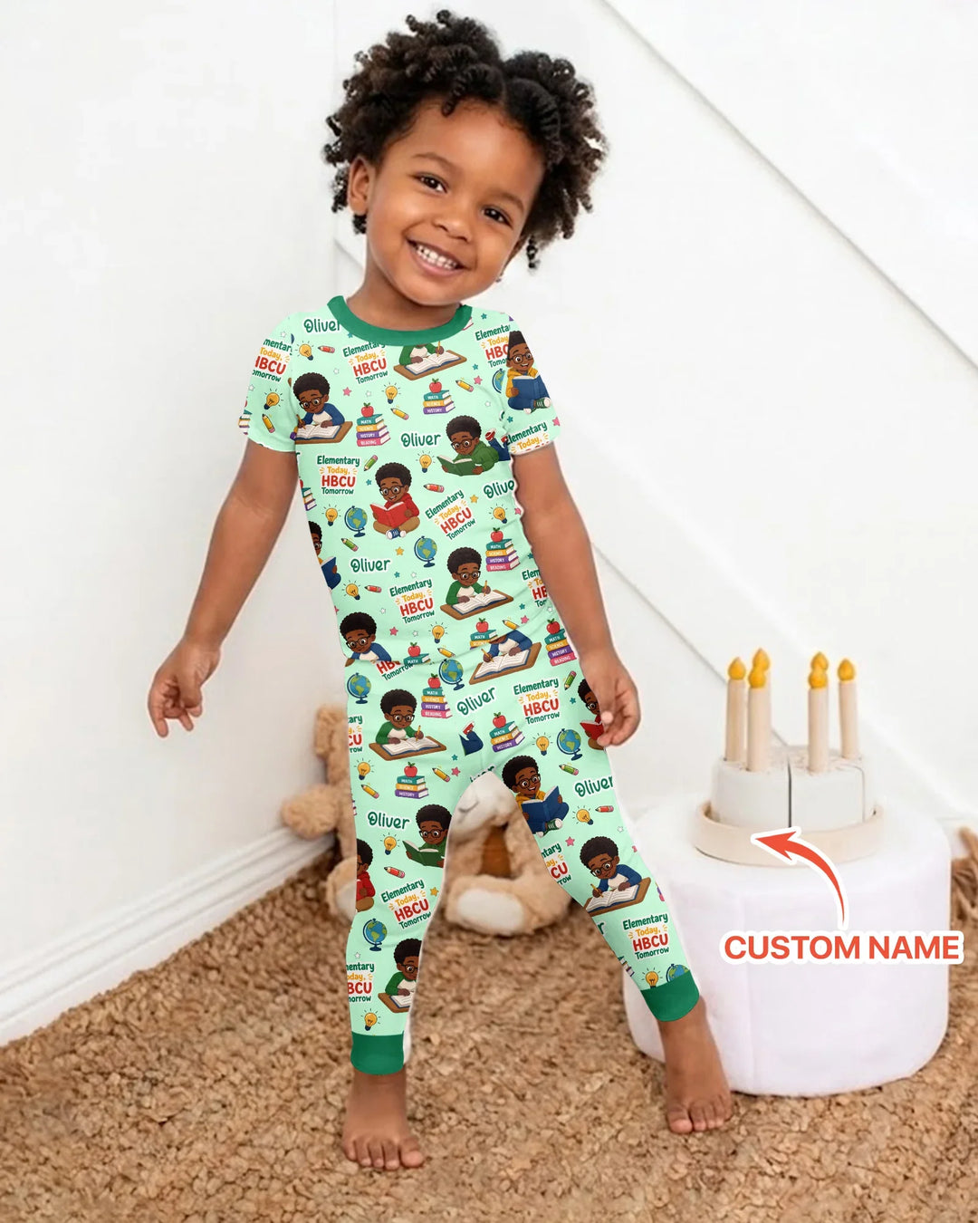 Zweiteiliges, kurzärmliges Pyjama-Set mit Marienkäfern